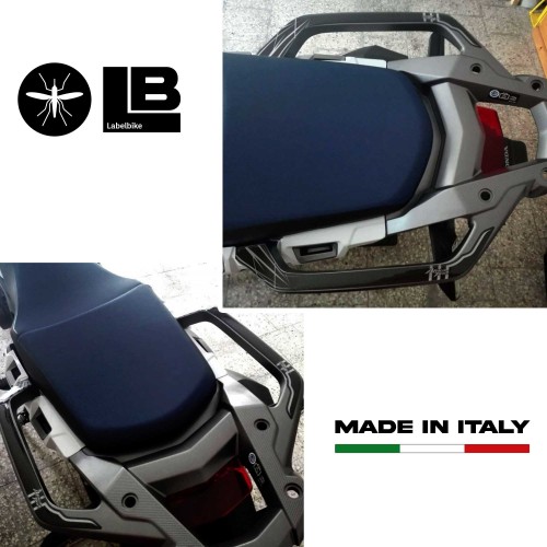 Par de pegatinas de protección de manillar 3D Honda Africa Twin 1000 2018-2019 Plata 2