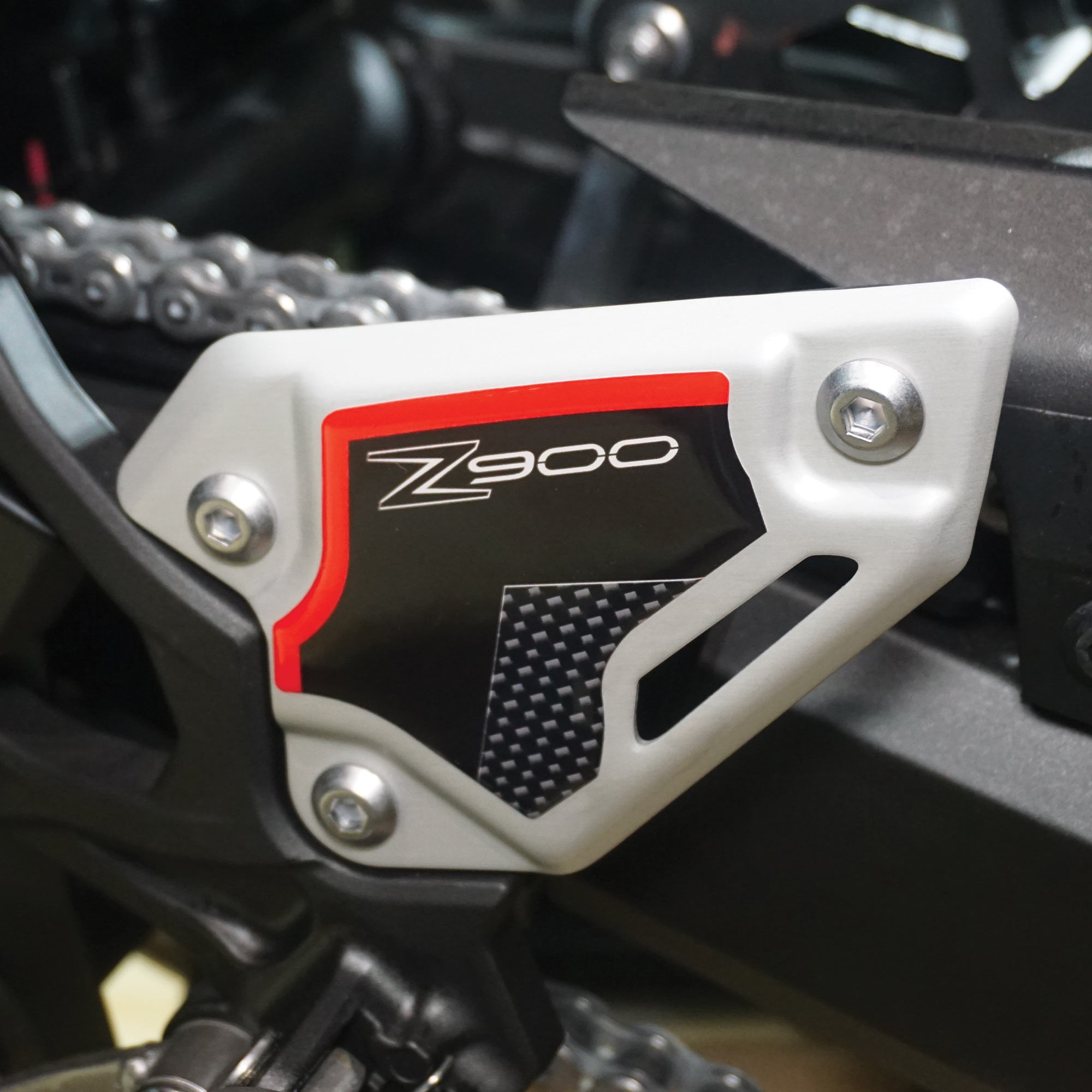 Adesivi 3D Battitacco pedane poggiapiedi moto compatibili con Kawasaki Z900