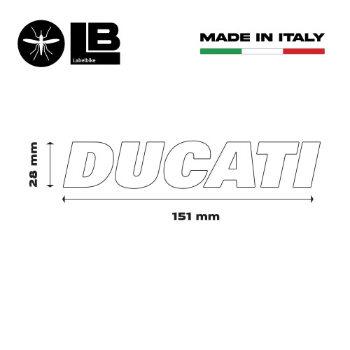 Kit 2 ADHESIVES für MOTORRAD TANK geschrieben DUCATI WHITE STICKERS Racing 2