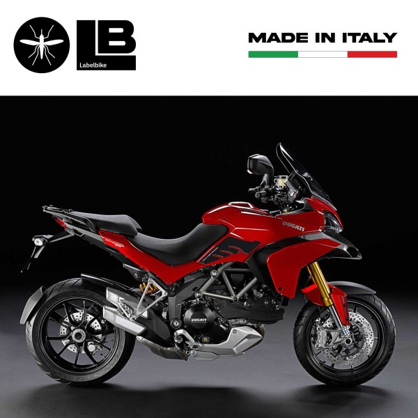 2 3D PEGATINAS DE CARBONO TANQUE PROTECTORES LATERALES DUCATI MULTISTRADA 1200 MOTO