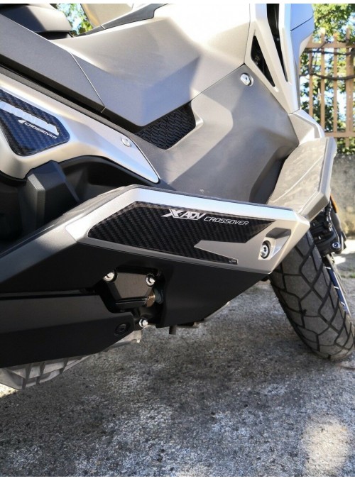 2 Adesivi 3D Protezioni Pedana Poggiapiedi Compatibili con Honda X-Adv dal 2017