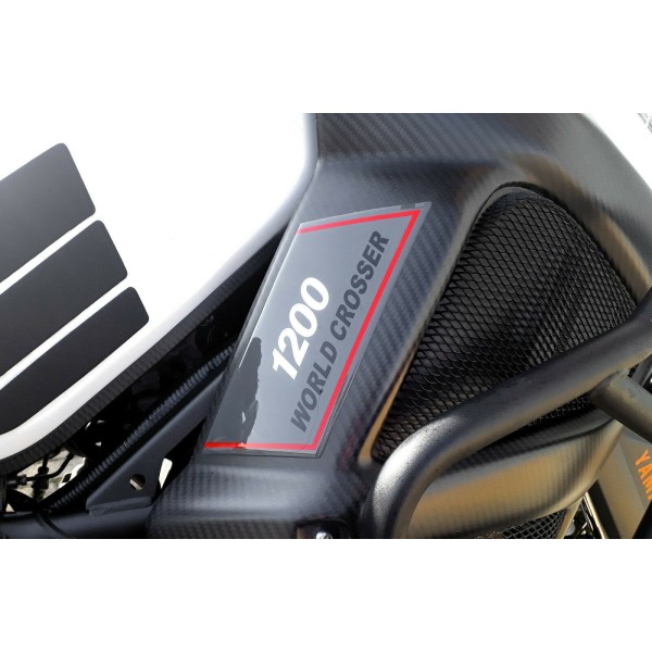 2 αυτοκόλλητα 3D τζελ SIDE DEFLECTOR για συμβατό MOTO Yamaha SUPER TENERE