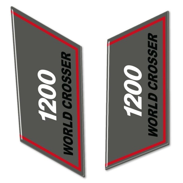 2 αυτοκόλλητα 3D τζελ SIDE DEFLECTOR για συμβατό MOTO Yamaha SUPER TENERE