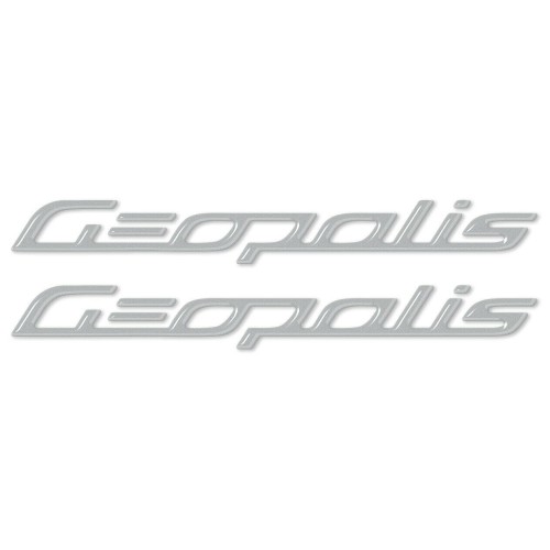                             2 3D GEL ADHESIVES COUPLES silver GEOPOLIS for PEUGEOT compatible scooters
                          
