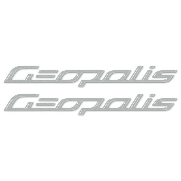 2 3D GEL ADHESIVES COUPLES COUPLES silver GEOPOLIS για συμβατά σκούτερ PEUGEOT