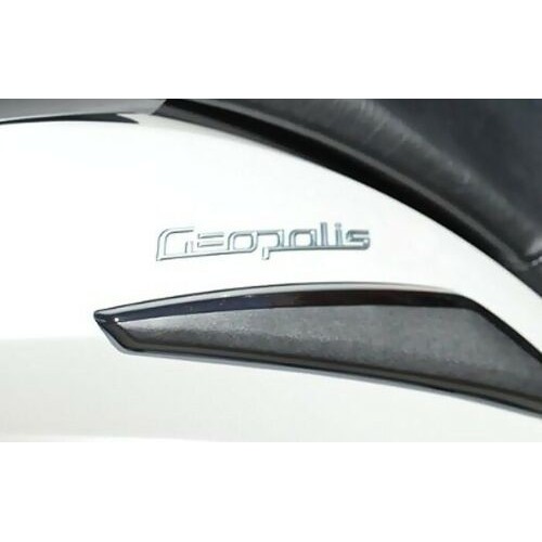 2 3D GEL ADHESIVES COUPLES silber GEOPOLIS für PEUGEOT kompatible Motorroller 2