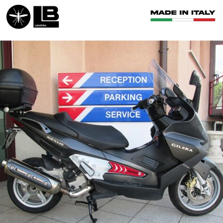 2 Resin Gel Footpeg Stickers Compatible For Gilera Nexus 300-500