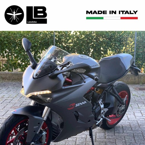 2 vorgefertigte Aufkleber Senna Schriftzug kompatibel mit Ducati Senna - 25x6cm 2