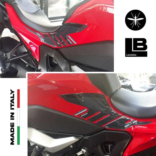 2 autocollants 3D protecteurs de réservoir latéral de moto compatibles BMW S1000XR 2020-2021