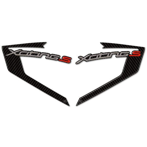 2 3D Resin Bumper Stickers compatible for kymco XCITING S 400 2018-2023