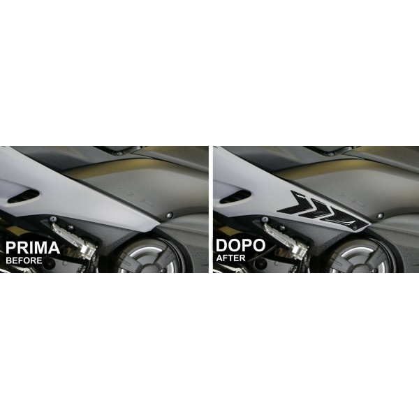 2 ADHESIVOS 3D GEL PROTECCIÓN PIE PASAJERO compatible YAMAHA TMAX 560 2020