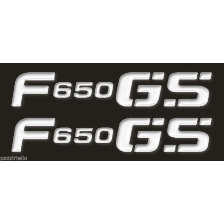 2 RESIN ADHESIVE-STICKERS WRITING F650 GS compatible avec BMW F 650 GS MOTORBIKE