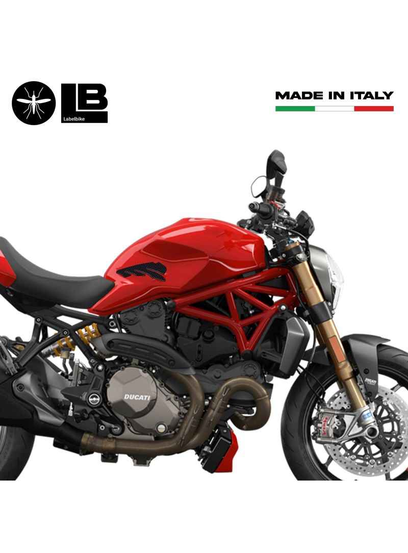 Paraserbatoio Moto, Protezione Serbatoio Moto 3D Decalcomania Adesivo  Serbatoio Carburante Gasolio, Nero (oro nero)