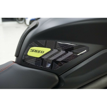 2 Protections latérales de réservoir moto 3D compatibles Triumph Speed Triple 2016-2020