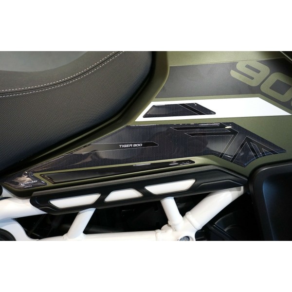 2 protectores de depósito laterales 3D gel compatibles moto Triumph Tiger 900 Rally