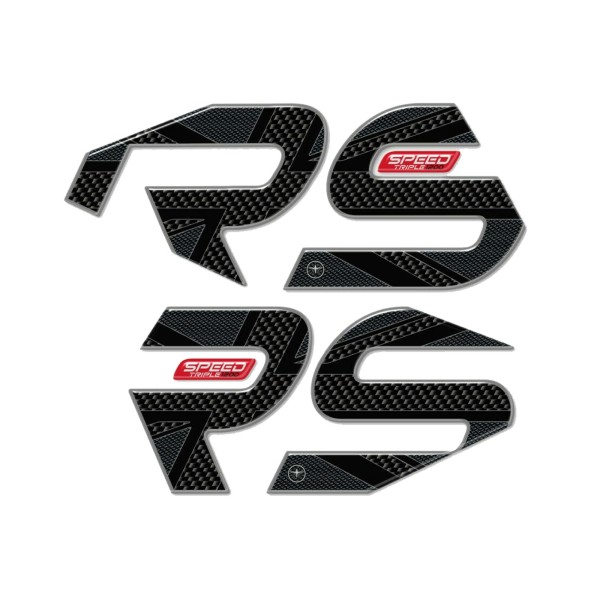 2 protections latérales de réservoir en gel 3D compatibles moto Triumph Speed Triple 1200 RS