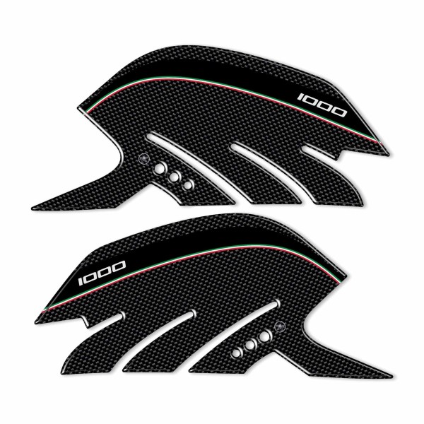 2 SIDE PROTECTIONS in 3D gel RESIN compatible for MOTO APRILIA RSV4 carbon