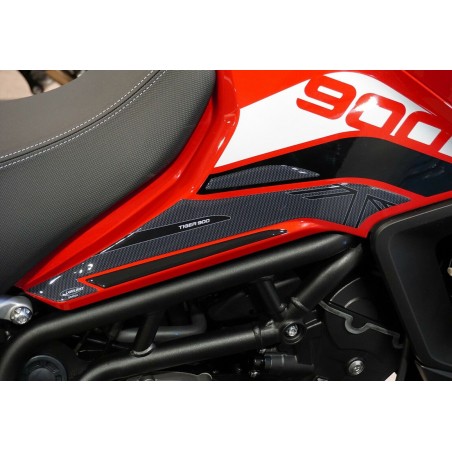 2 protectores laterales de gel 3D para moto compatibles con Triumph Tiger 900 GT
