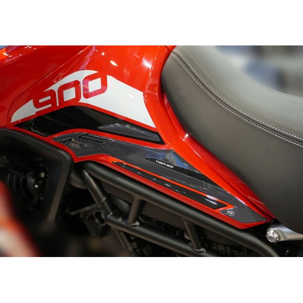 2 protectores laterales de gel 3D para moto compatibles con Triumph Tiger 900 GT