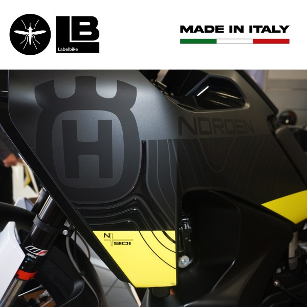 Stickers 3D Déflecteurs latéraux de réservoir compatibles avec Husqvarna Norden 901