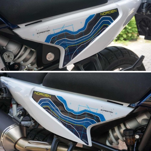 3D Aufkleber Motorradheck Seitenteile kompatibel mit Husqvarna Norden 901 2023