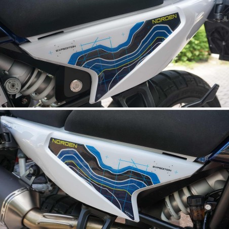 3D Aufkleber Motorradheck Seitenteile kompatibel mit Husqvarna Norden 901 2023