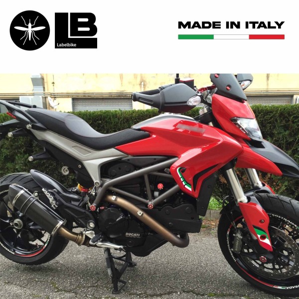 Kleber 3D Italien Protektoren kompatibel für Motorrad Ducati Hypermotard Hyperstrada