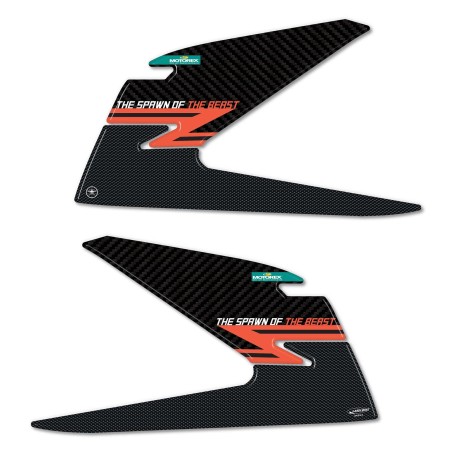 Autocollants 3D pour réservoir latéral de moto compatible avec Ktm Duke 125 2021 - 2022