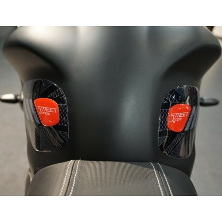 2 Protectores laterales depósito 3D moto compatible Triumph Street Triple 2013-2021.