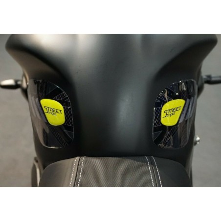 2 Triumph Street Triple 2013-2021 compatible bike 3D side tank protectors