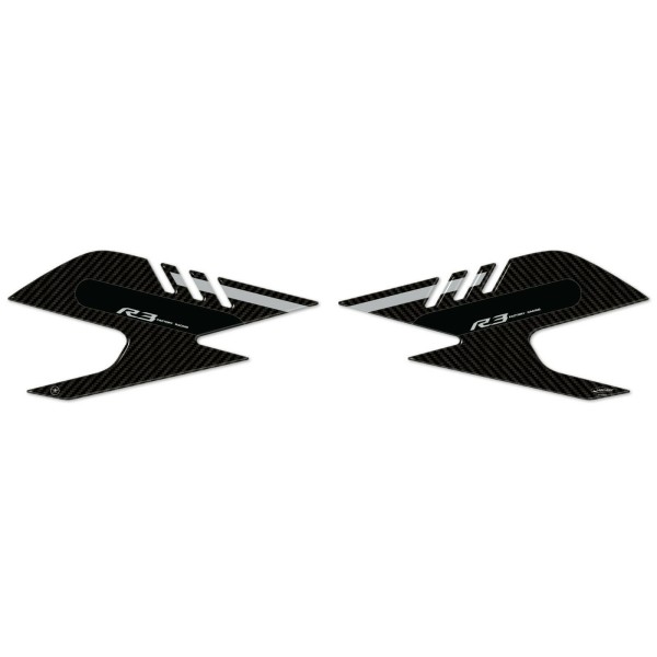 2 πλαϊνά προστατευτικά 3D Gel για δεξαμενή μοτοσικλέτας συμβατή με Yamaha R3 2019-2025