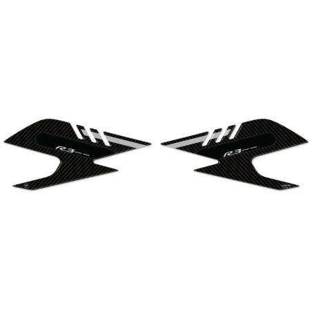 2 πλαϊνά προστατευτικά 3D Gel για δεξαμενή μοτοσικλέτας συμβατή με Yamaha R3 2019-2025