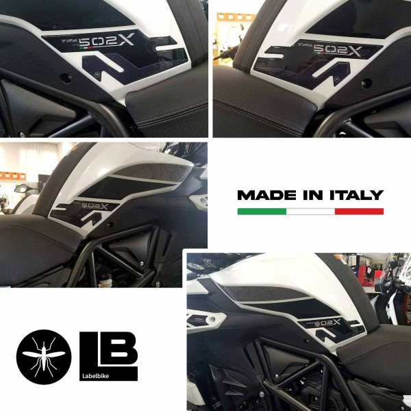 2 protections latérales de réservoir en gel 3D compatibles avec les motos Benelli TRK 502 X