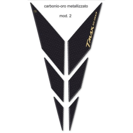 ADHESIVES 3D carbone-ergal COMPATIBLES pour YAMAHA TMAX 530 Y AVANT 2012-2016