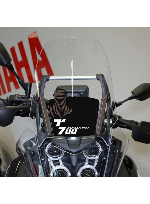 Adesivi 3D Cupolino moto compatibili con Yamaha Tenere 700 World Raid - Nero