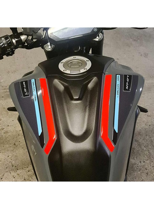 Adesivi 3D Fasce Serbatoio superiore compatibili con Yamaha Mt-07 2021-2023