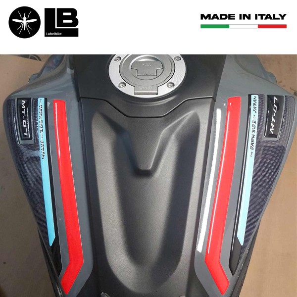 Pegatinas 3D bandas superior del tanque compatible con Yamaha Mt-07 2021-2023