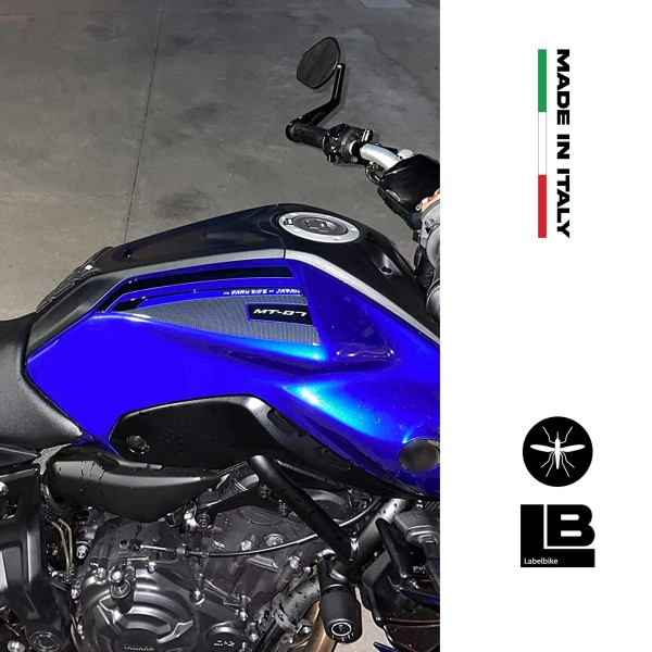 3D Upper Tank Strap Stickers compatible with Yamaha Mt-07 2021-2023