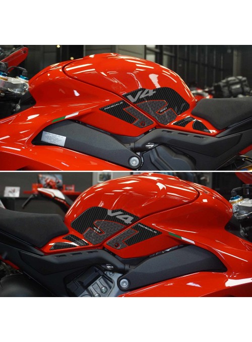 Adesivi 3D Laterali Serbatoio compatibili con Ducati Panigale V4 dal 2022-2023