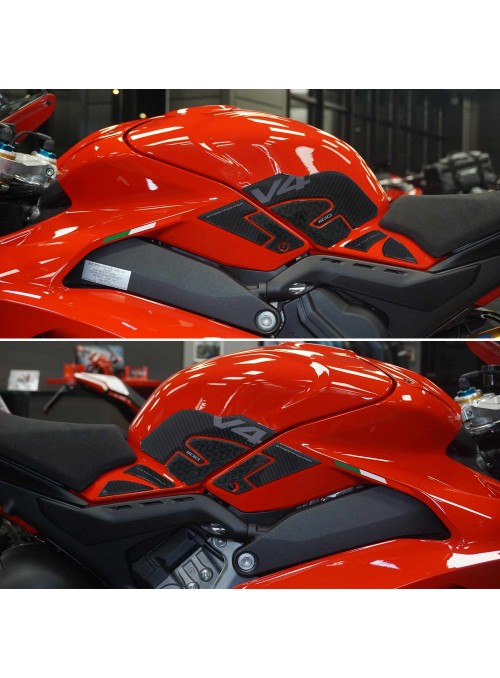 Adesivi 3D Laterali Serbatoio moto compatibili con Ducati Streetfighter V4 2023
