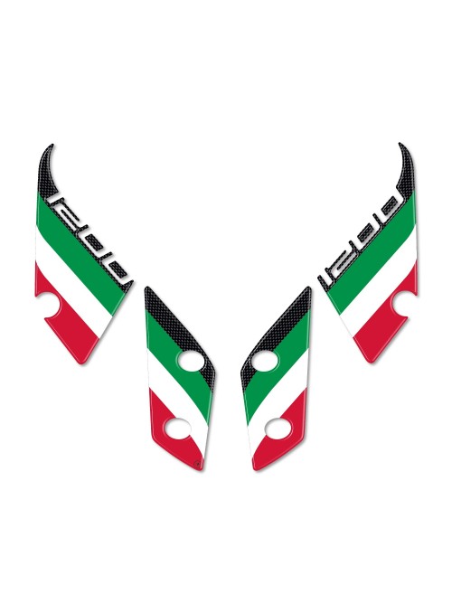 ADESIVI 3D LATERALI TRICOLORE ITALIA PER MOTO DUCATI MULTISTRADA 1200 2010-2014