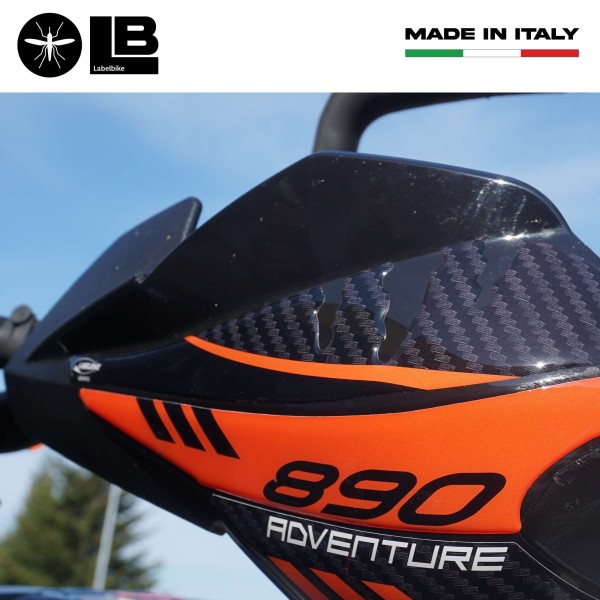 Stickers garde-mains 3D moto compatible avec KTM 890 Adventure 2021-2022