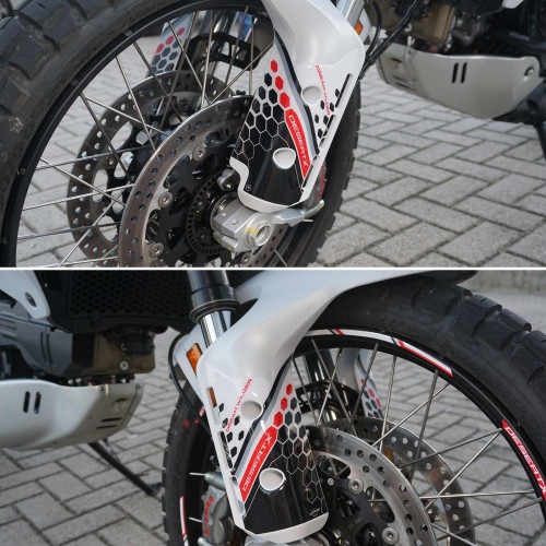 Pegatinas 3D Moto guardabarros protección compatible con Ducati DesertX