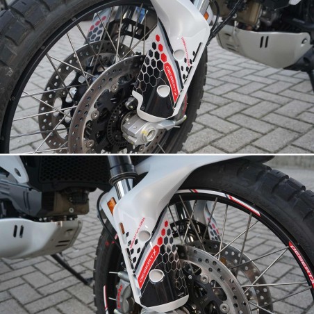 Stickers 3D Protection garde-boue moto compatible avec Ducati DesertX