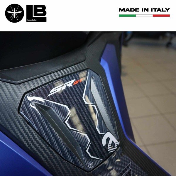 Pegatinas 3D reposapiés y protección de puerta compatibles con Aprilia SR GT 125 y 200