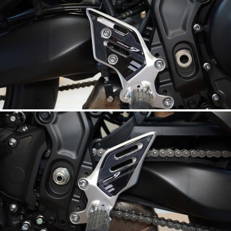 3D Heel Protector Stickers compatible with Yamaha Tracer 9 2021 - 2024