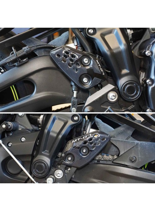 Adesivi 3D Protezioni Battitacco compatibili con Moto Yamaha Mt-07 2014-2023