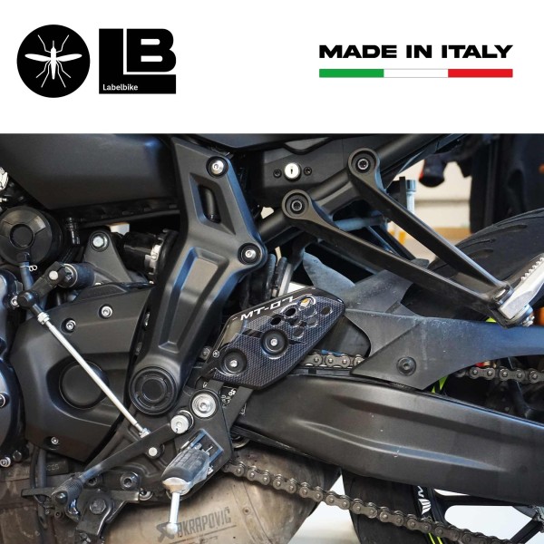 3D Fersenschützer Aufkleber kompatibel mit Yamaha Mt-07 Motorrad 2014-2023