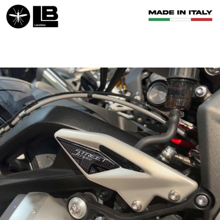 Pegatinas protectoras de talón 3D compatibles con Triumph Street Triple 2017-24.