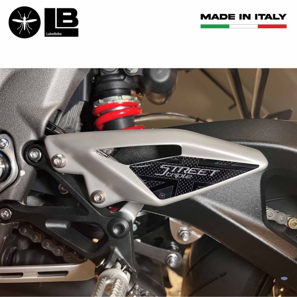 Autocollants de protection de talon 3D compatibles avec Triumph Street Triple 2017-24